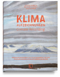 KLIMA AUFZEICHUNGEN Climate Recording Kerstin Heymach Manfred Wendisch Annette Rinke 21 × 27 cm 176 Seiten 74 Pastelle, Zeichnungen Deutsch, Englisch Hardcover, Leinen gebunden „French Fold“-Schutzumschlag ISBN 978-3-903101-42-5 EUR 39,90 Dezember 2017